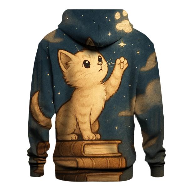Library Of Floating Cat Constellations pullover hoodies