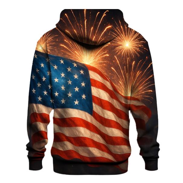 Fireworks Crown Flag Burst lightweight hoodies
