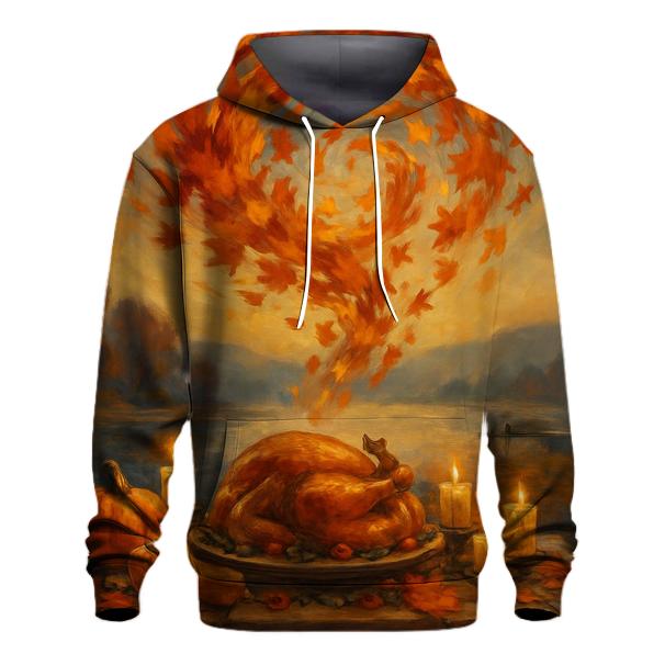 Maple Leaf Sky Swirl Over Feast Table hoodie styles