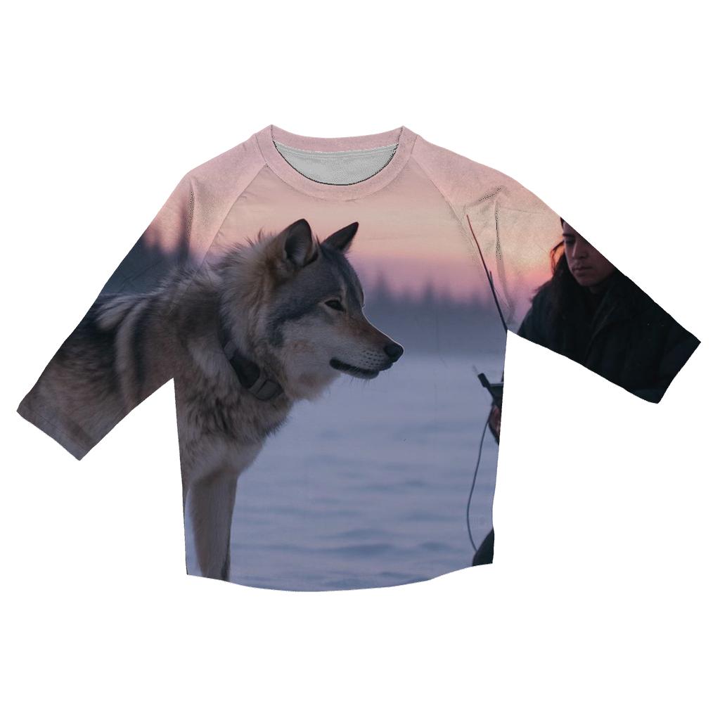 Radio Collar Check At Arctic Twilight trendy 3/4 sleeve tops