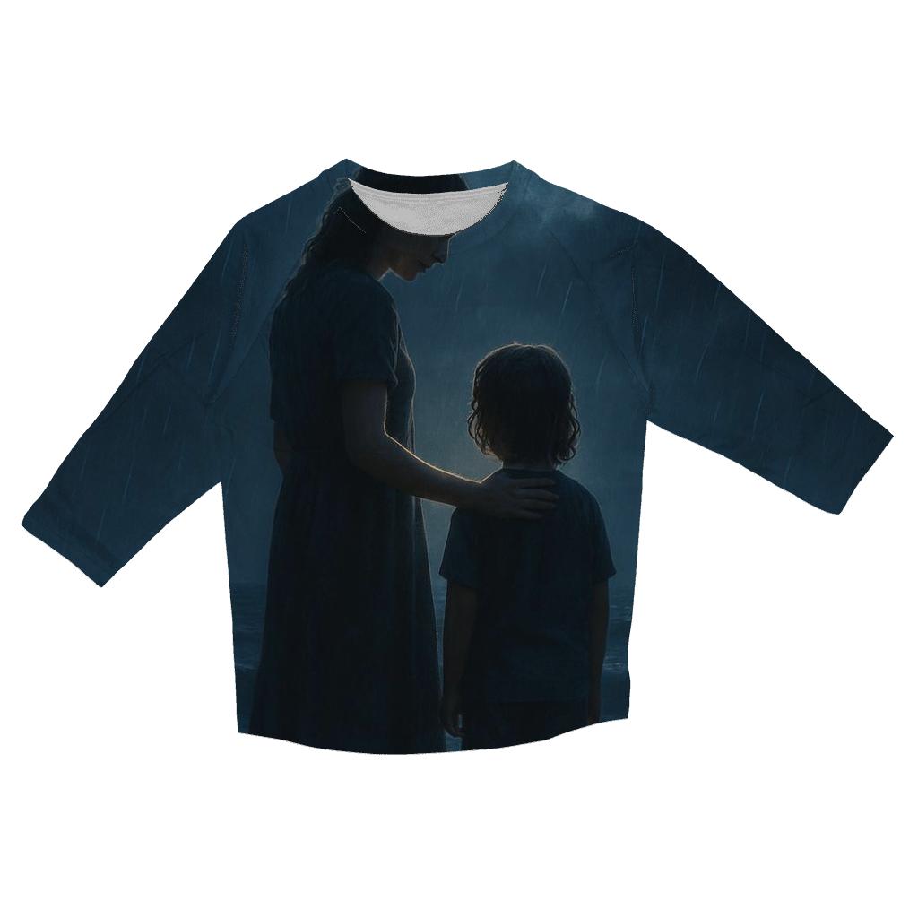 The Anchor In The Storm A Mothers Calm That Holds Us printed three quarter sleeve shirts