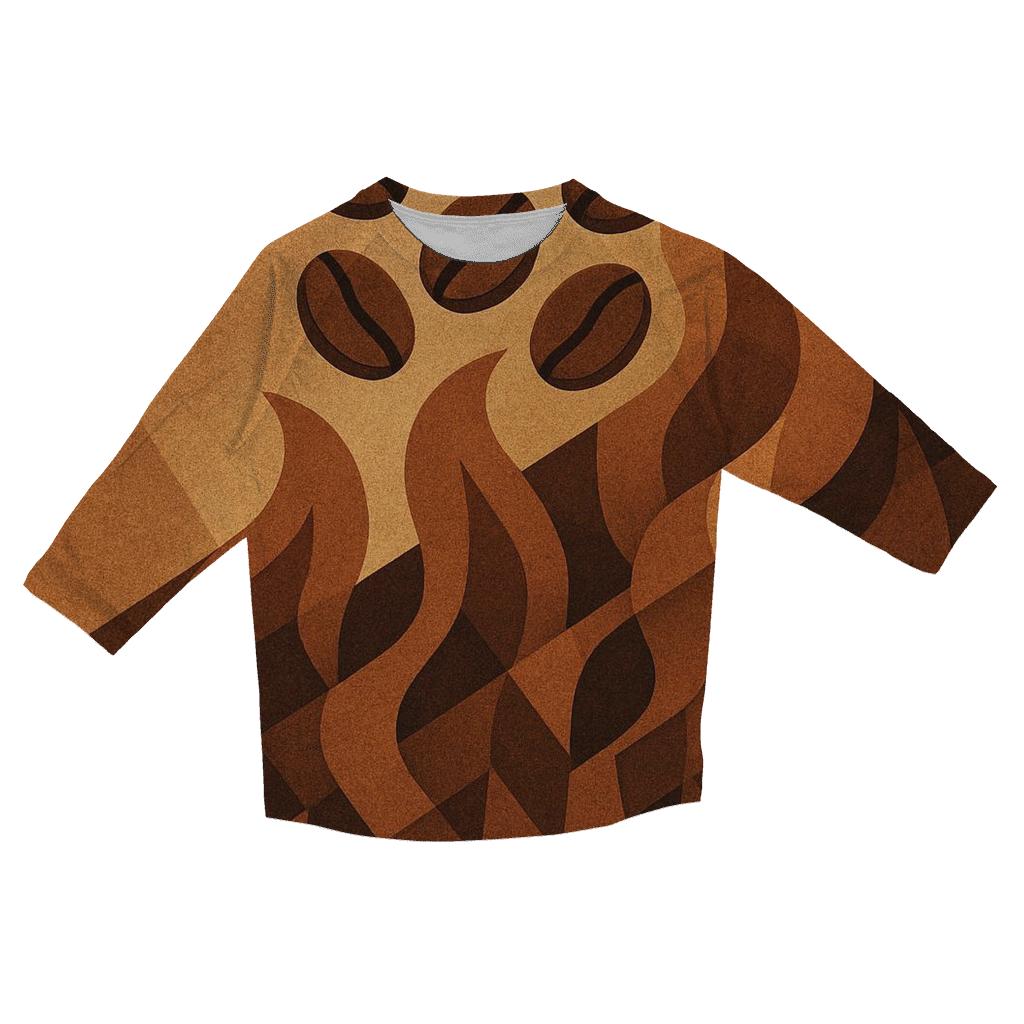 Roast Flame Mosaic stylish quarter sleeve tops