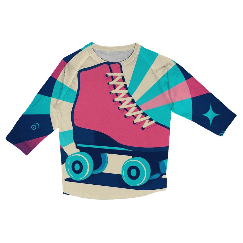 Roller Rink Spotlight Rays personalized 3/4 sleeve tees