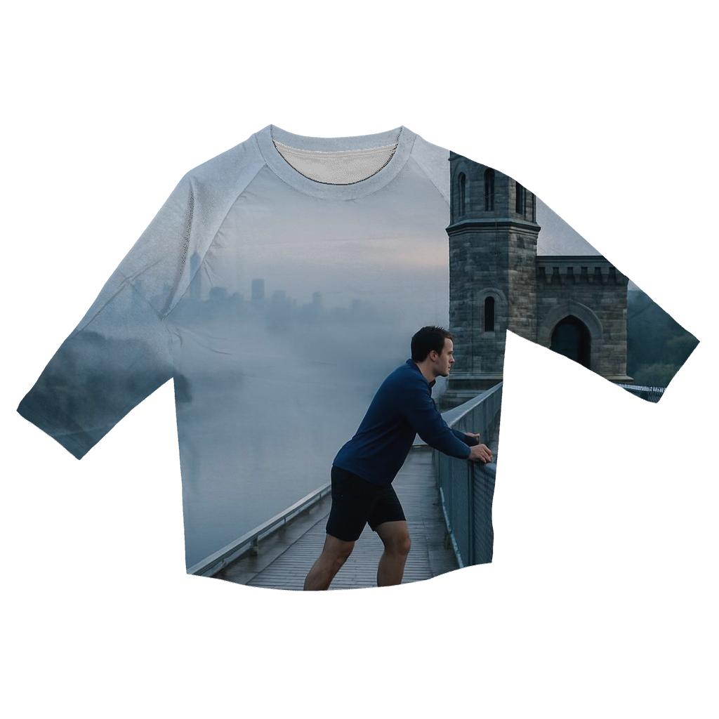 Harlem River Mist From High Bridge cotton quarter sleeve shirts