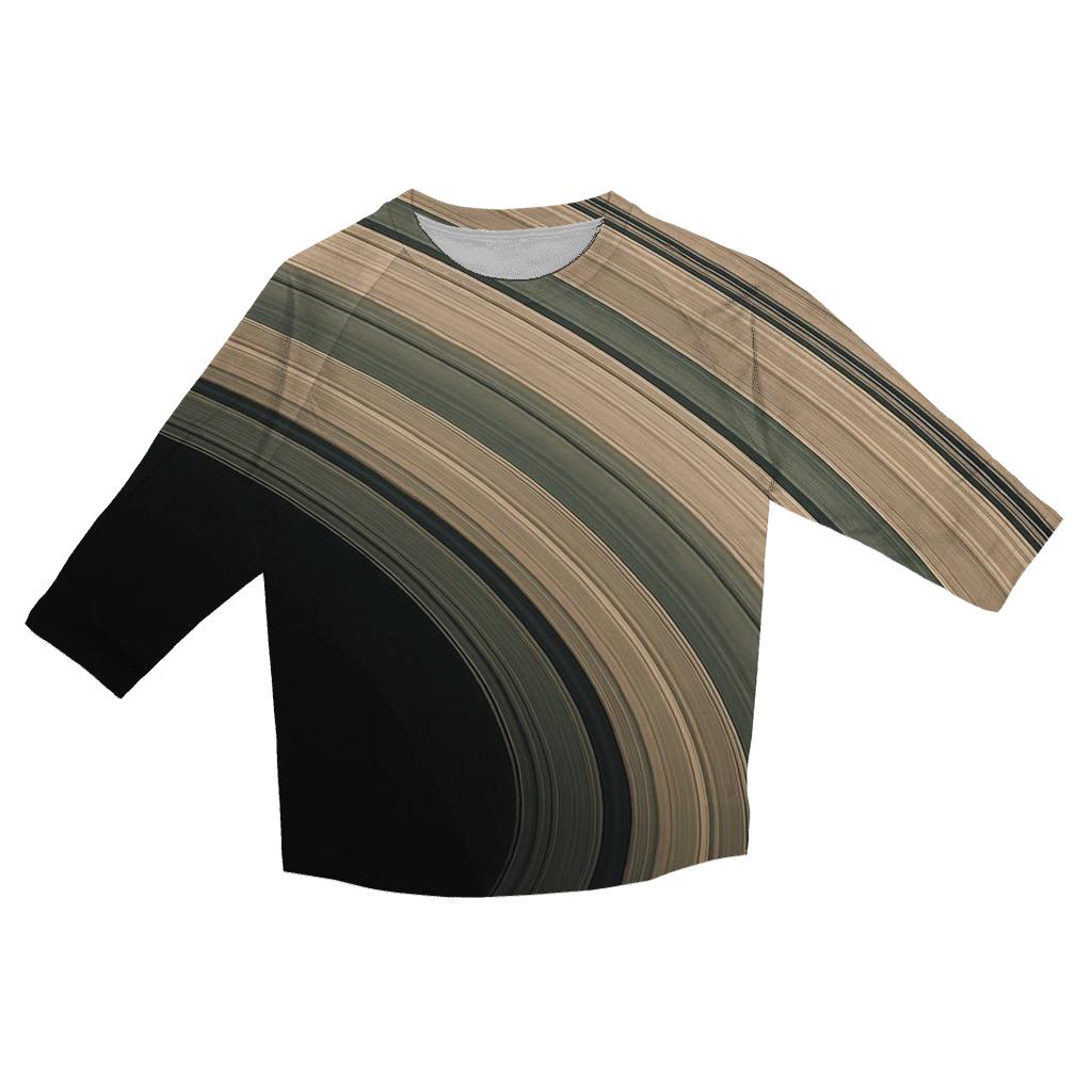 Ring Plane Horizon With Division Lines custom 3/4 sleeve shirts