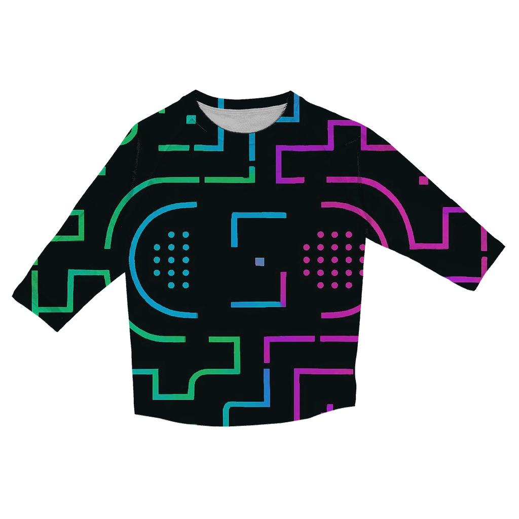 Laser Tag Arena Map stylish quarter sleeve tops