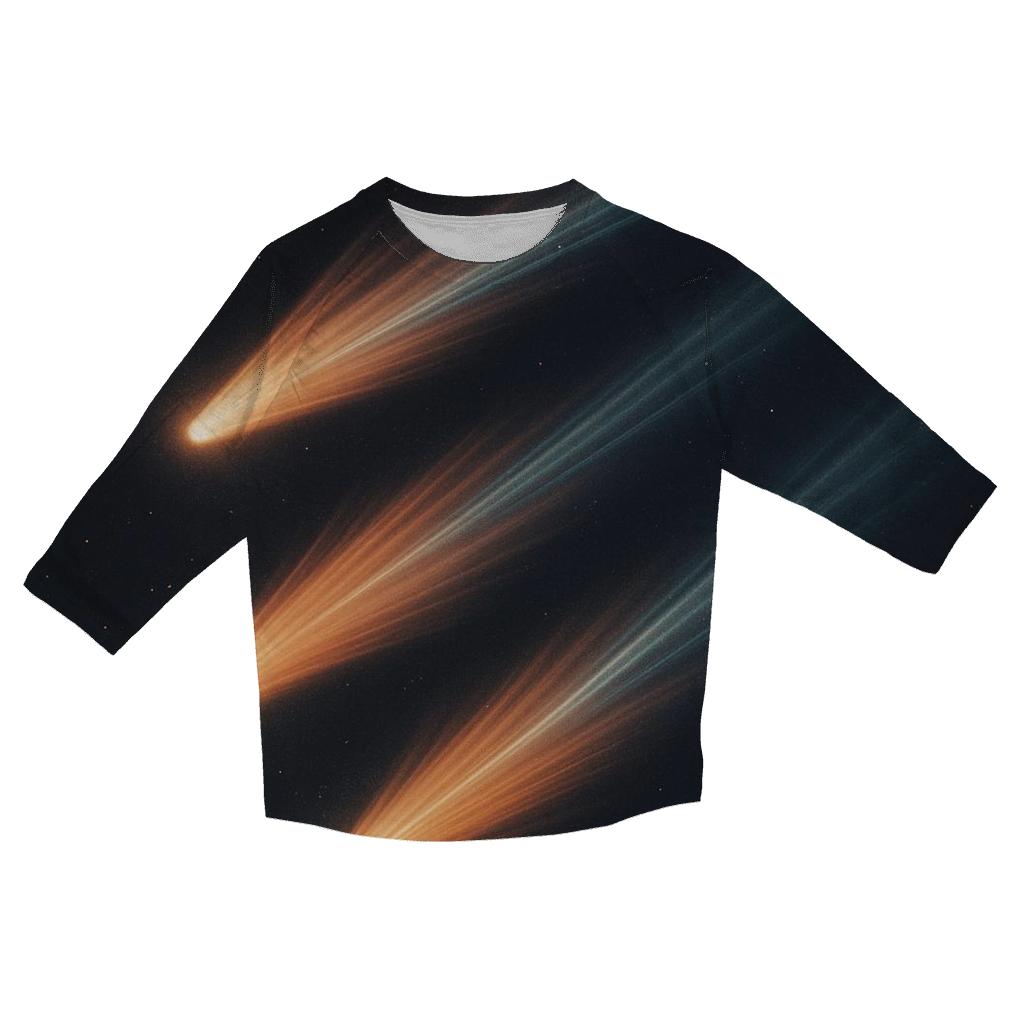 Comet Trail Fan And Ion Streaks printed three quarter sleeve shirts