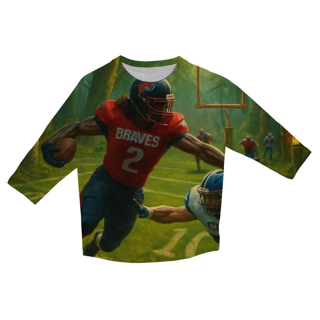 Forest Shrine End Zone Duel Braves Versus Cubs designer 3/4 sleeve blouses