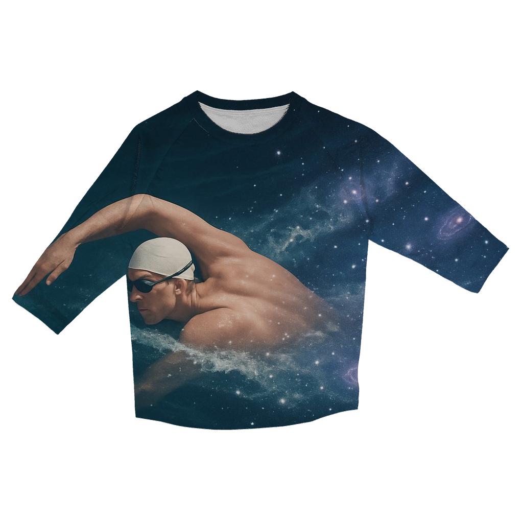 Deep Sea Galaxy Swimming Freestyle custom 3/4 sleeve shirts