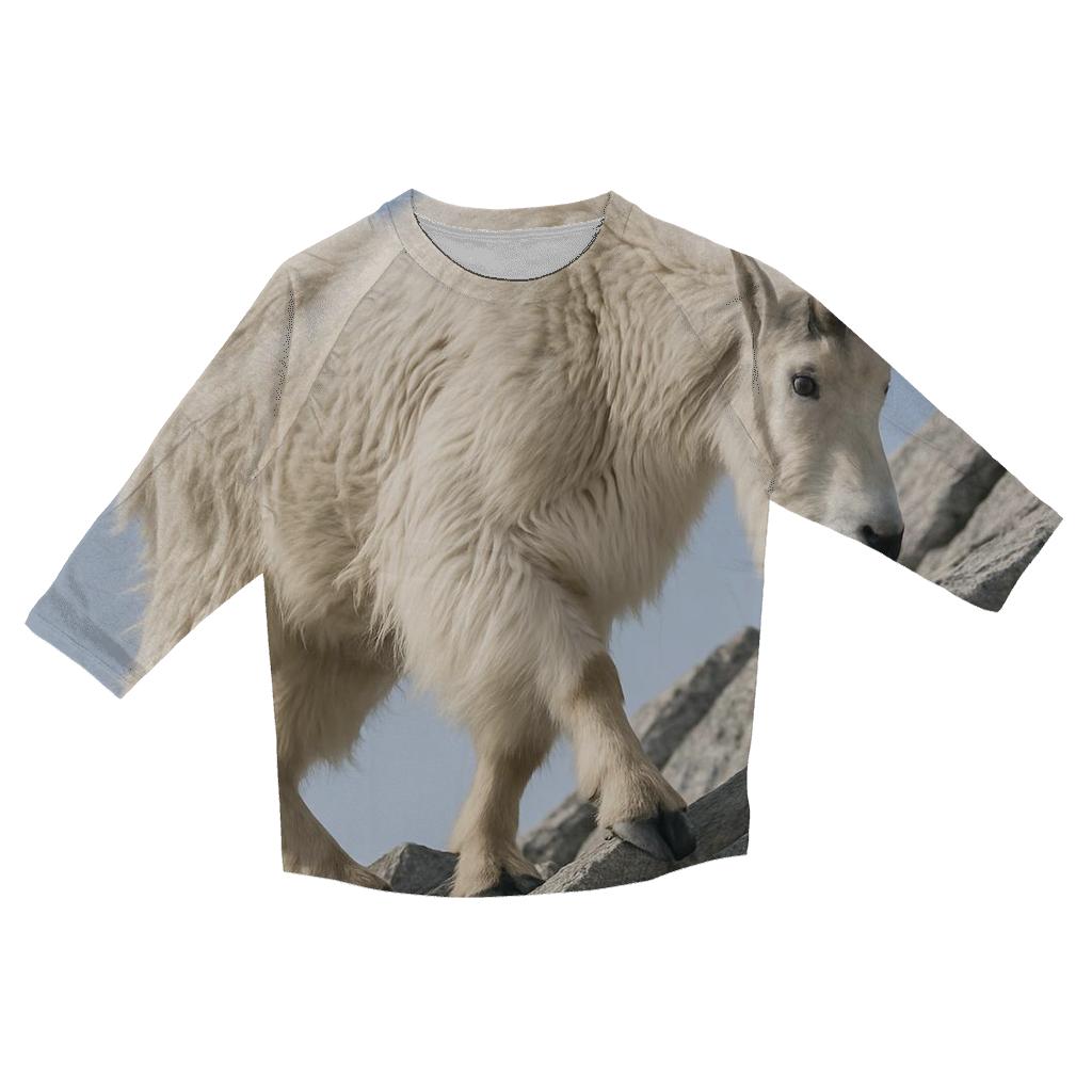 Alpine Scree Traverse Mountain Goat casual three quarter sleeve shirts