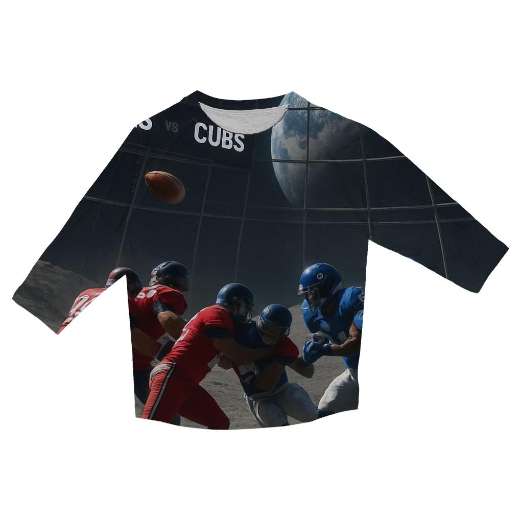 Starlit Lunar Dome Match Braves Versus Cubs trendy 3/4 sleeve tops