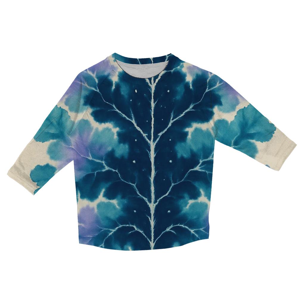 Mirror Fold Rorschach Star Map casual three quarter sleeve shirts