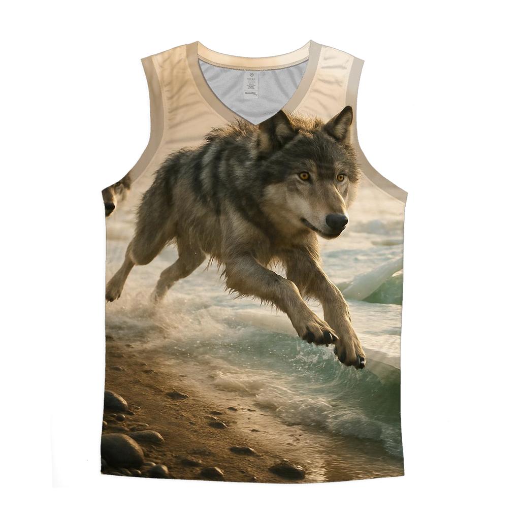 River Ice Breakup Chase At Spring Melt sports performance tank tops