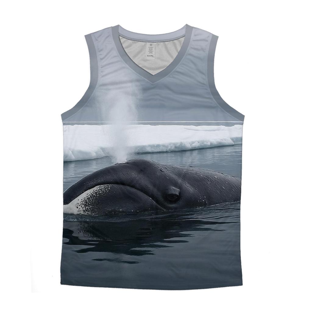 Ice Edge Breath Bowhead Whale cotton sleeveless tops
