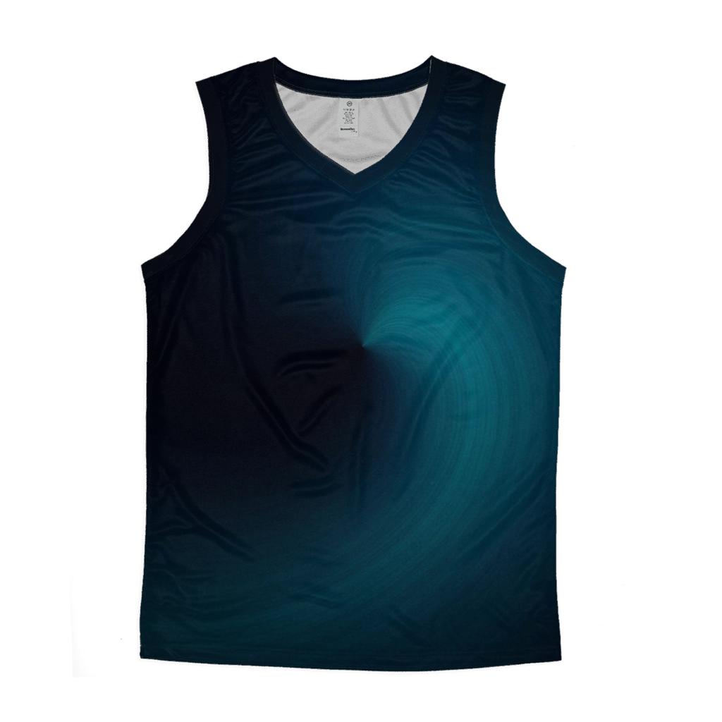 Midnight Teal Vortex stylish racerback tanks