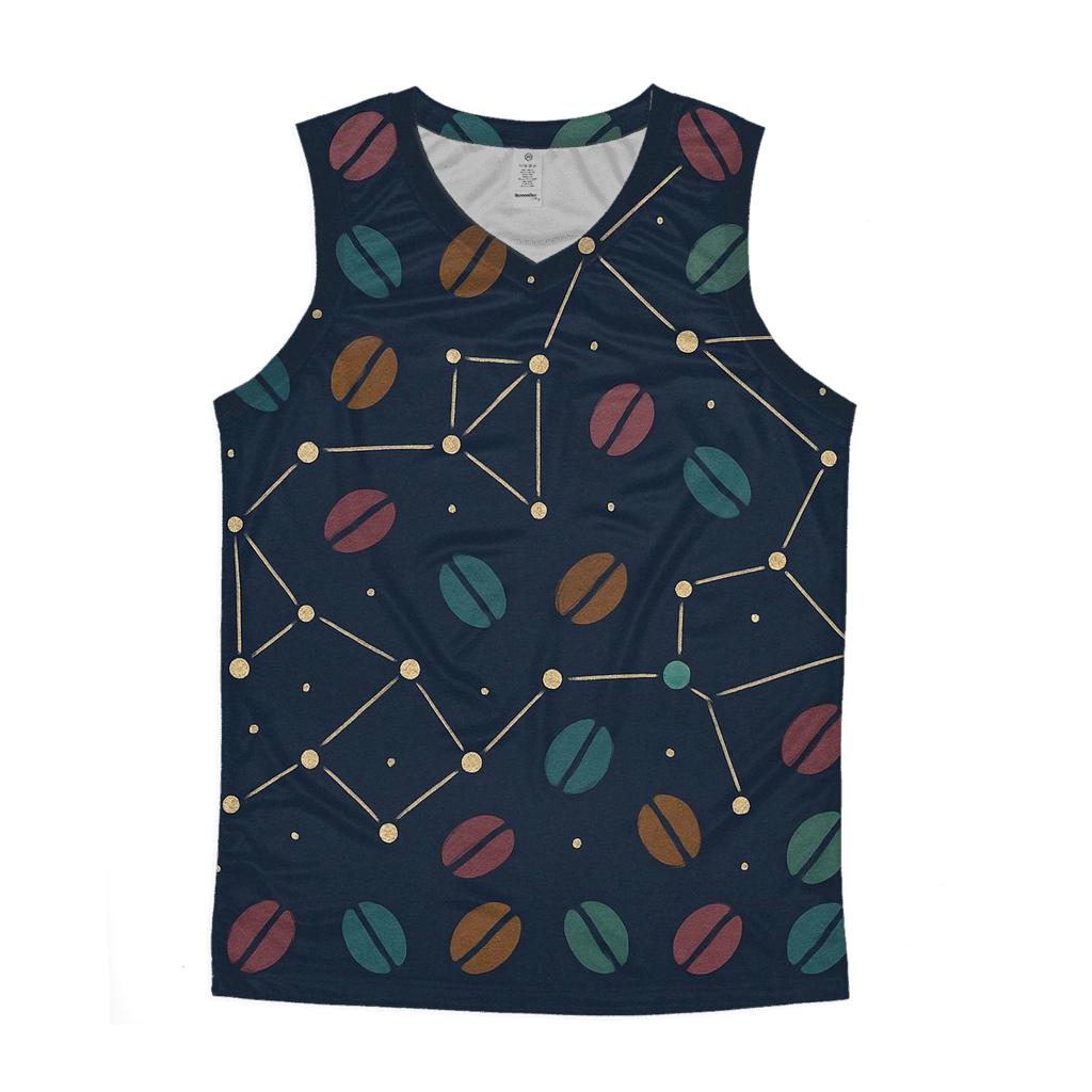 Bean Constellation Grid sports performance tank tops