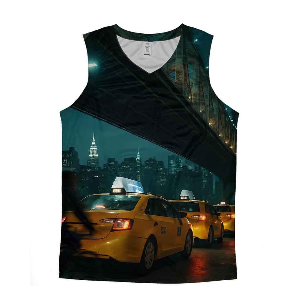 Night Shift Taxi Queue Under The Queensboro Bridge custom tank tops