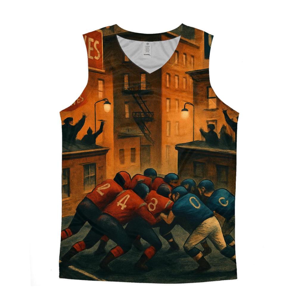 Rooftop City Block Scrimmage Braves Versus Cubs personalized athletic tanks