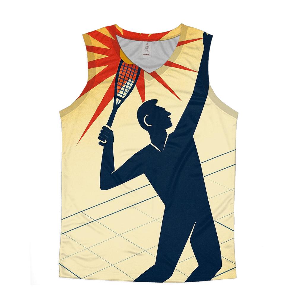 Solar Flare Tennis Serve Geometry cotton sleeveless tops