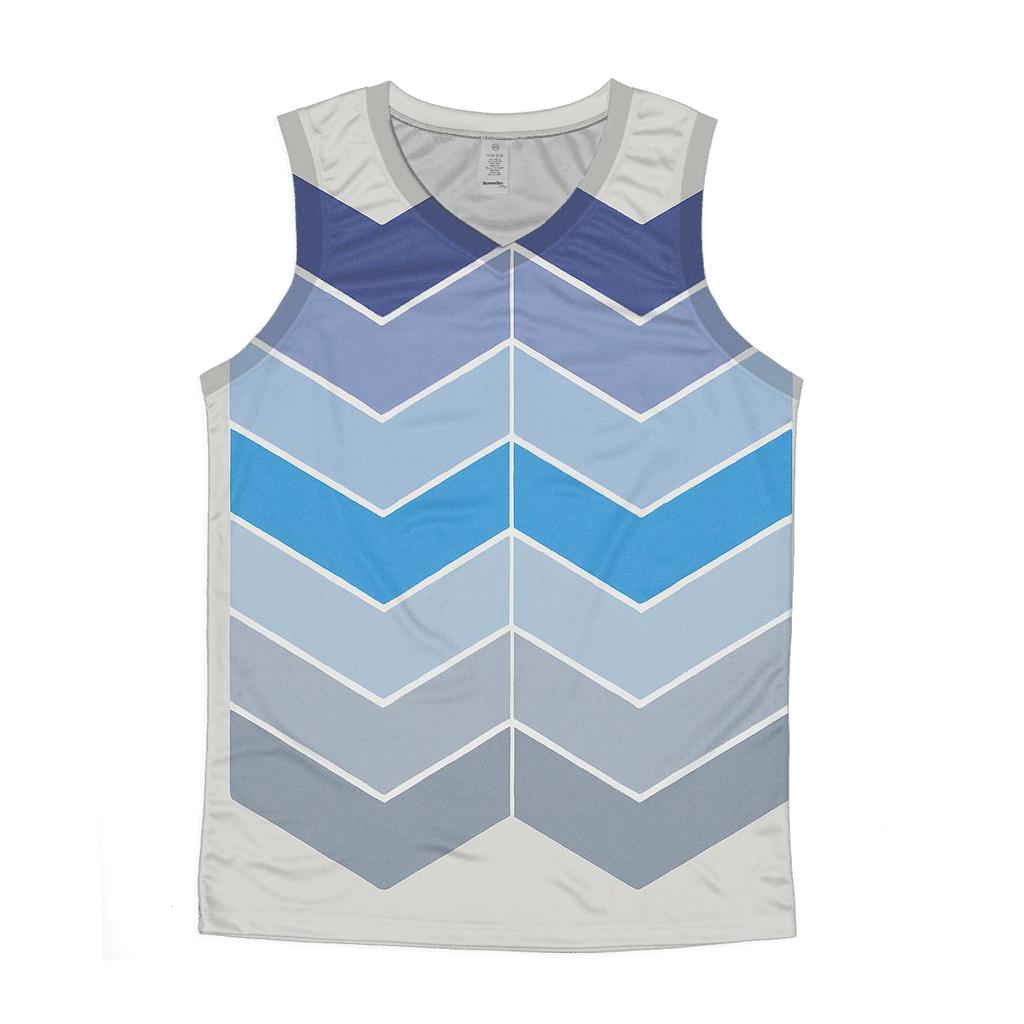 Accordion Chevron Comet Tail Fold personalized athletic tanks