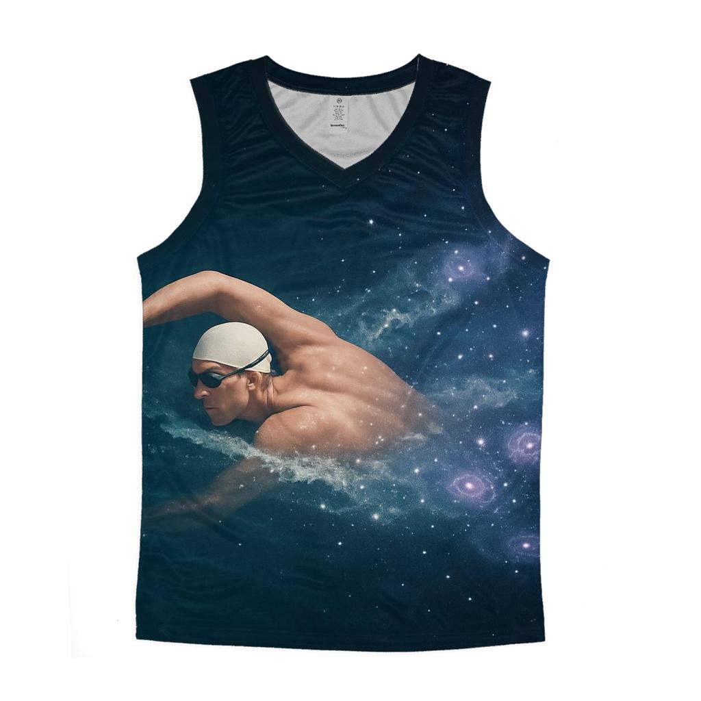 Deep Sea Galaxy Swimming Freestyle personalized athletic tanks