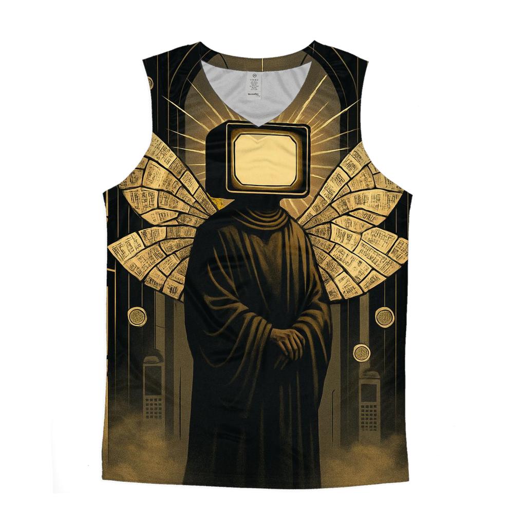 Cathedral Of Floating Receipts cotton sleeveless tops