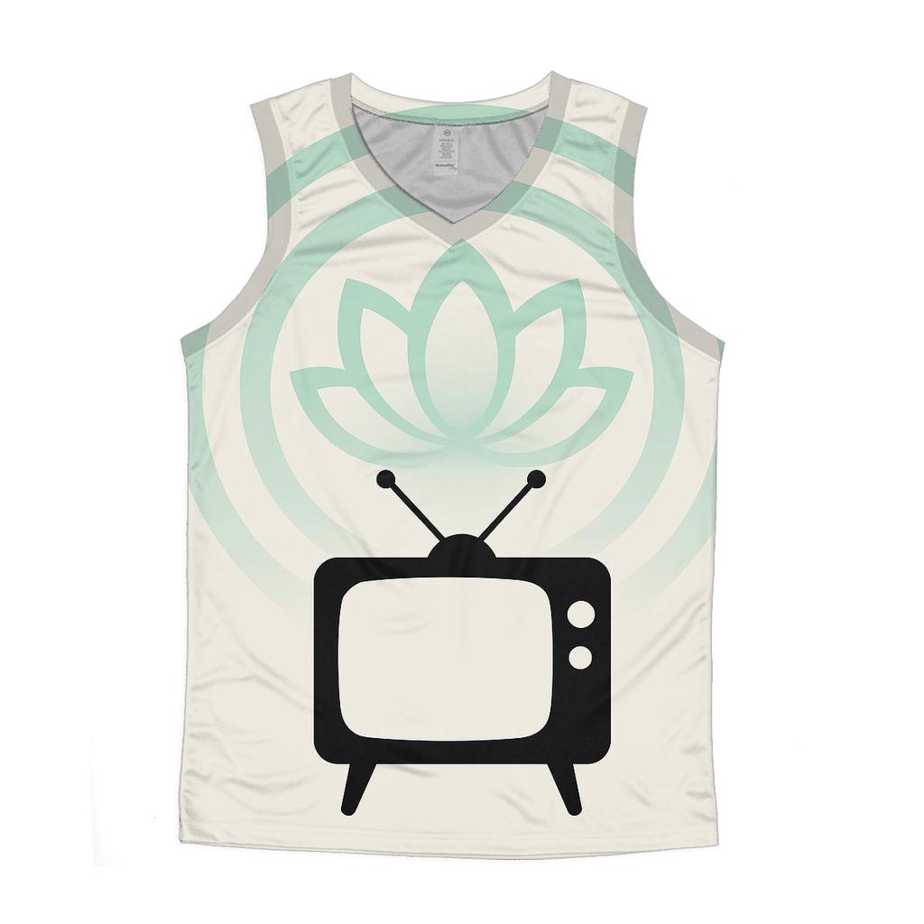 Retro TV Signal Lotus casual summer tank tops