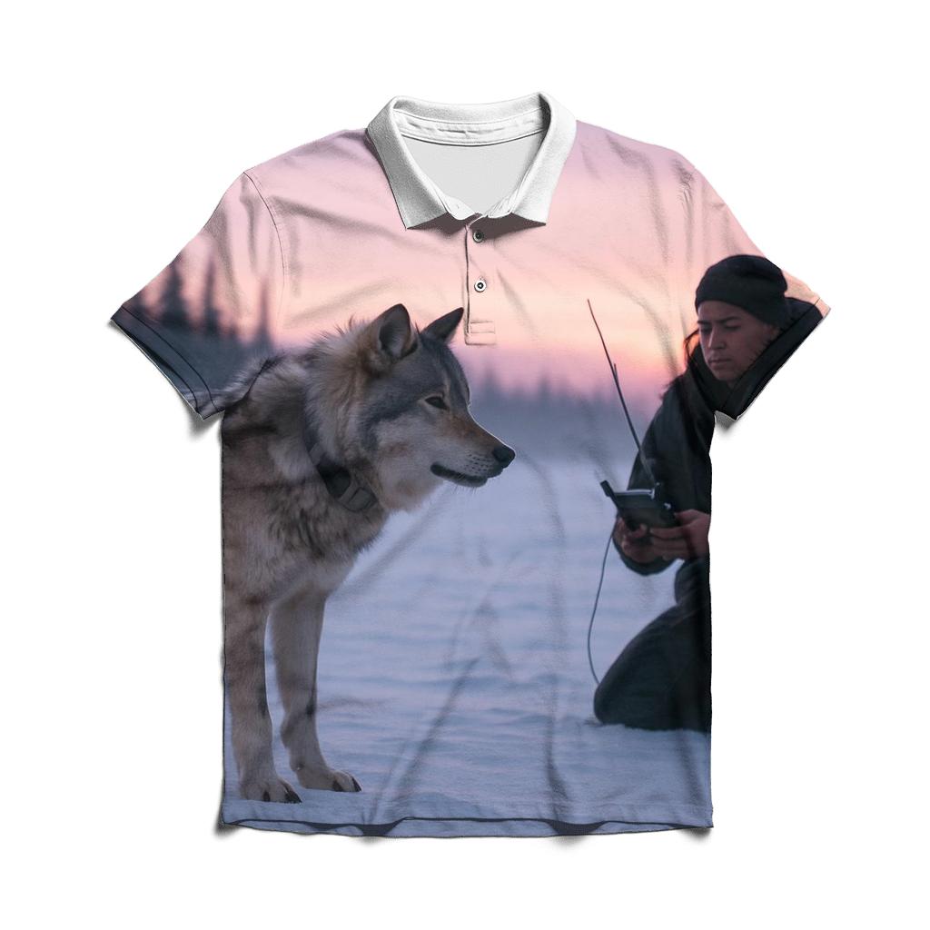 Radio Collar Check At Arctic Twilight stylish collar polo tees