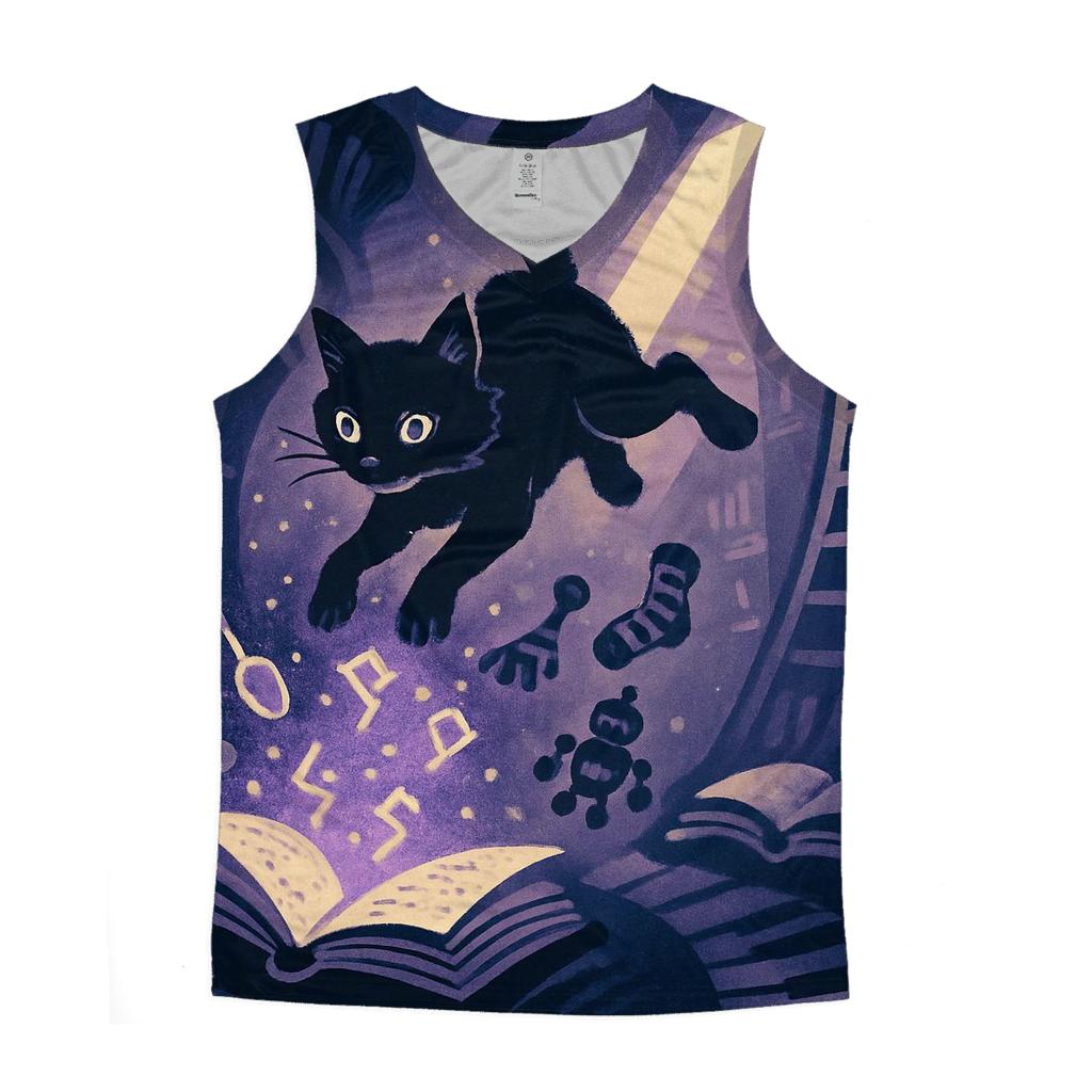 Library Of Jumping Shadows graphic print tank tops