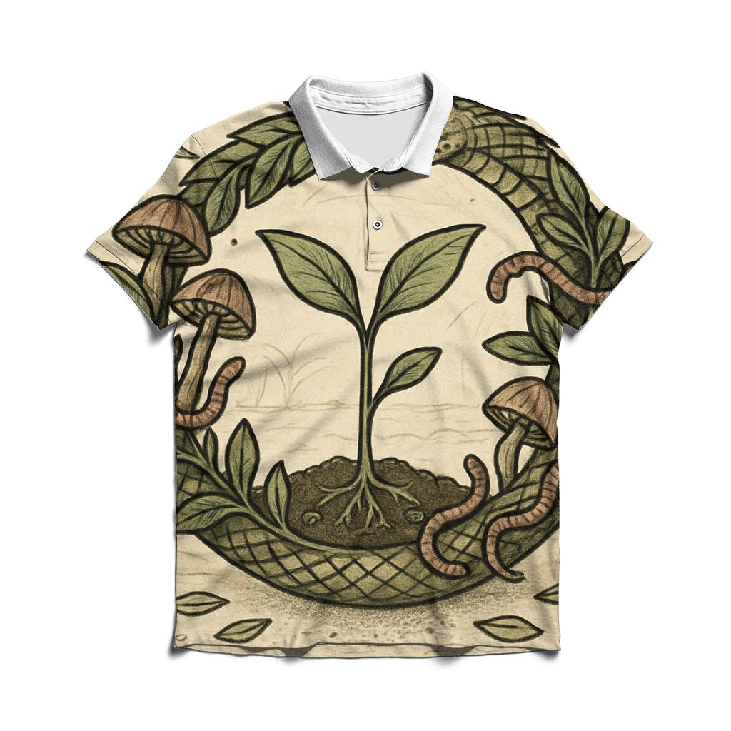 Garden Compost Ouroboros designer slim fit polos