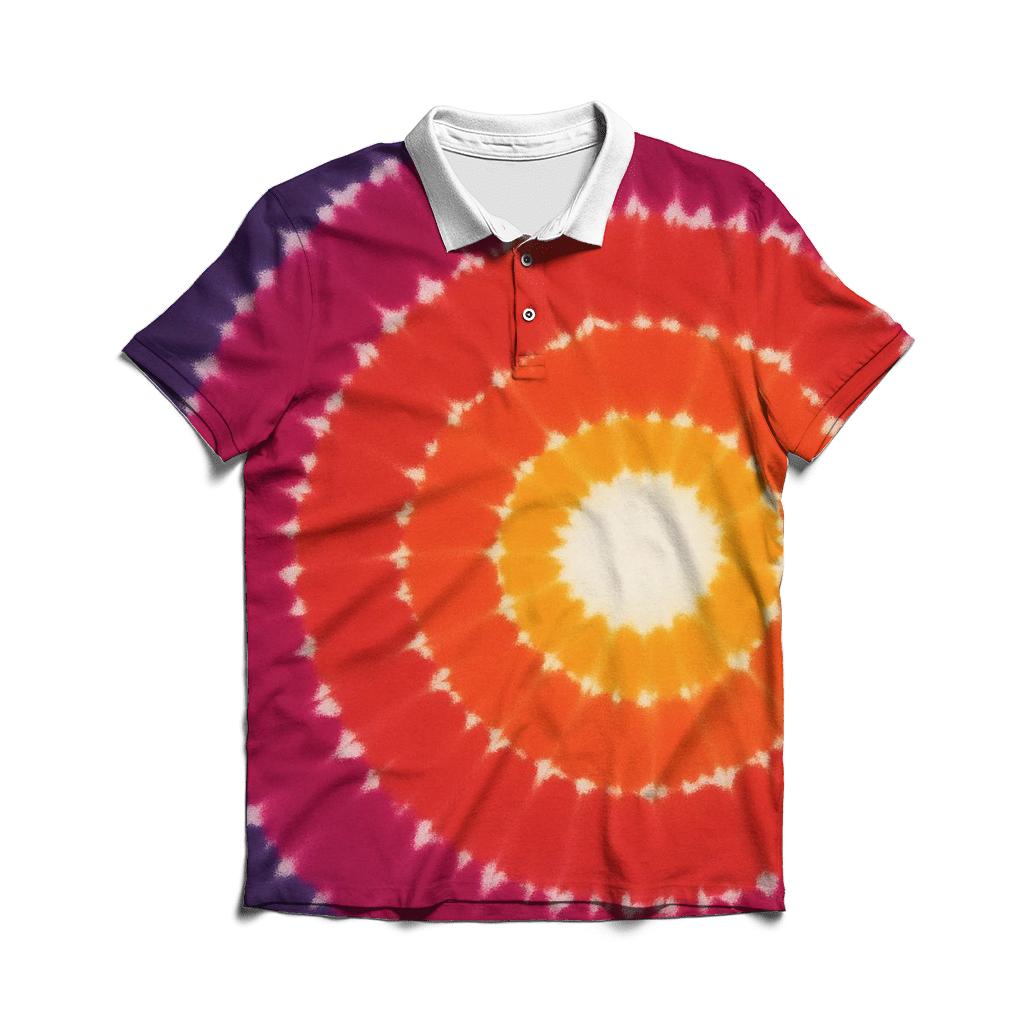 Bullseye Supernova Off Center Burst classic pique polos