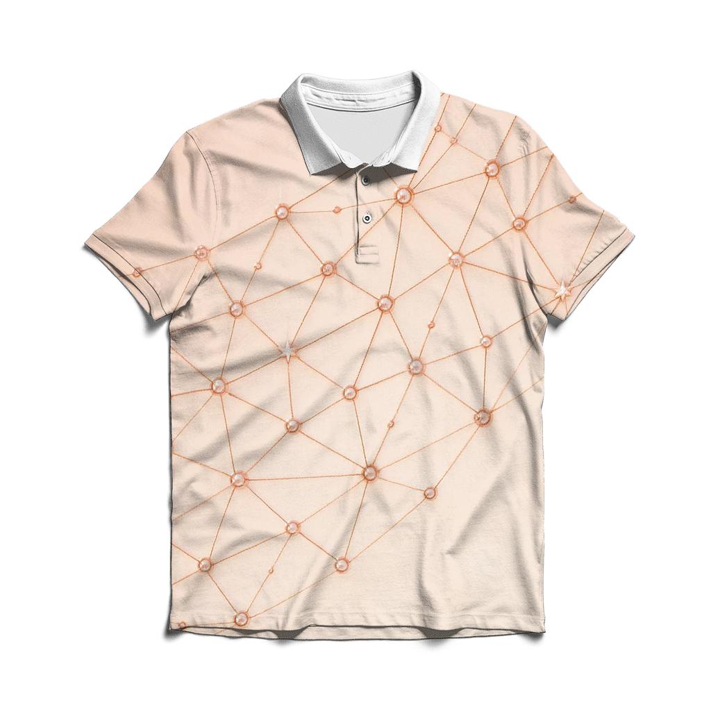 Rose Gold Constellation Veil stylish collar polo tees