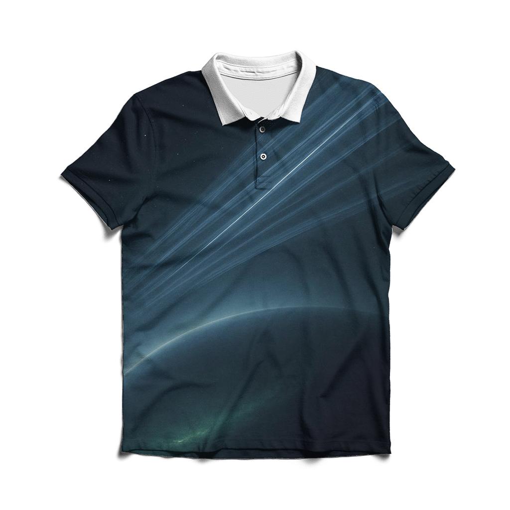 Magnetotail Sheet Nightside Glow embroidered polo tops