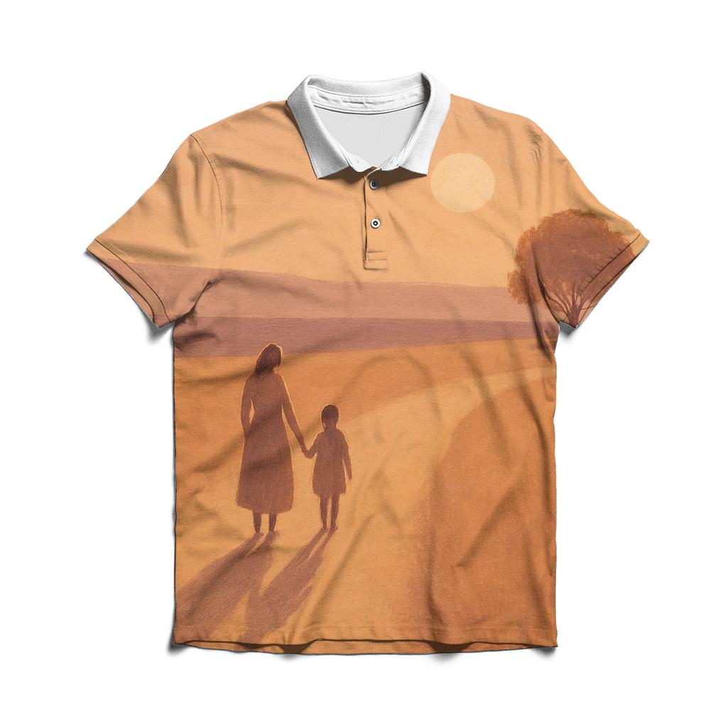 Two Shadows At Sunset One Love Across Years casual sports polo shirts
