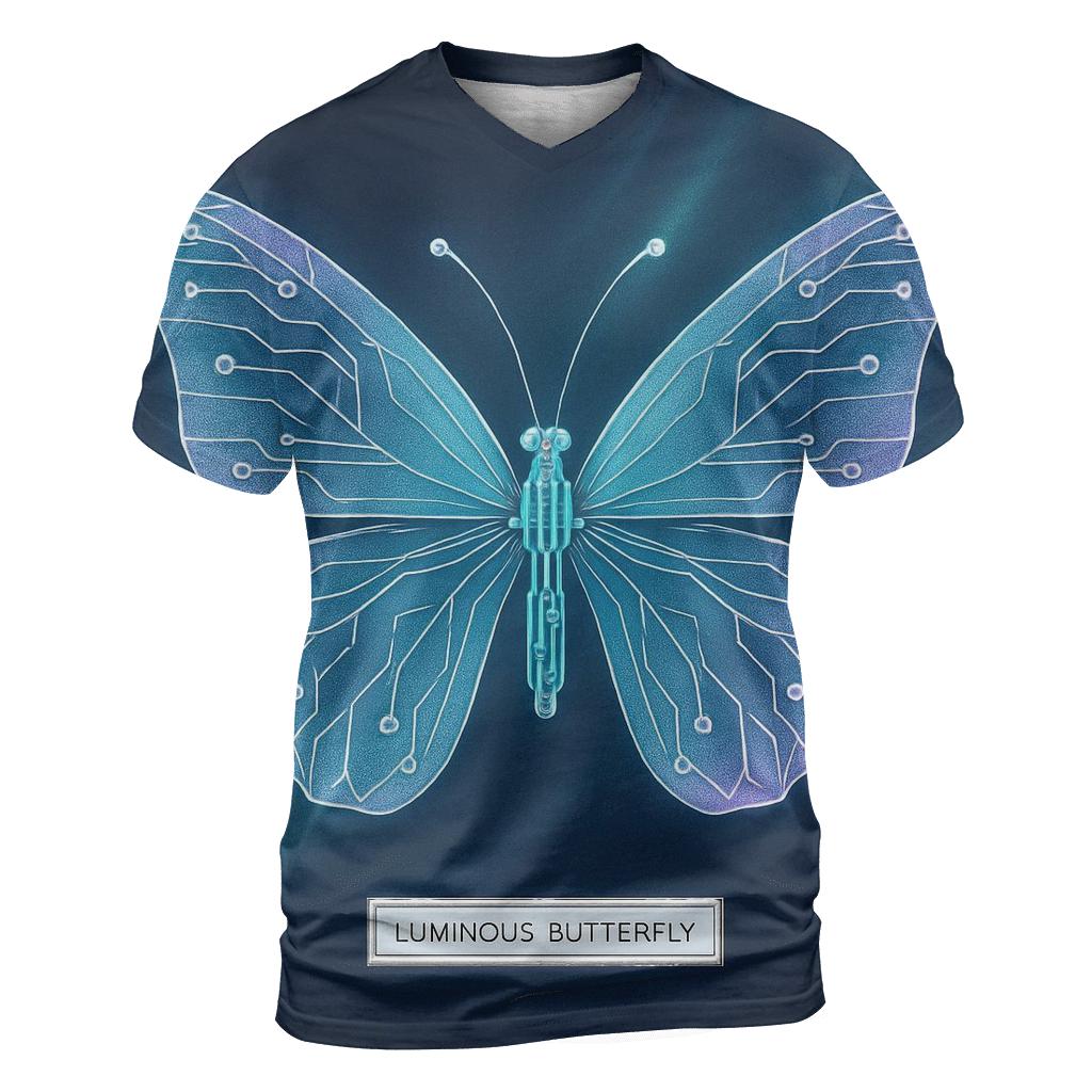 Aurora Circuit Butterfly Poster statement graphic shirts