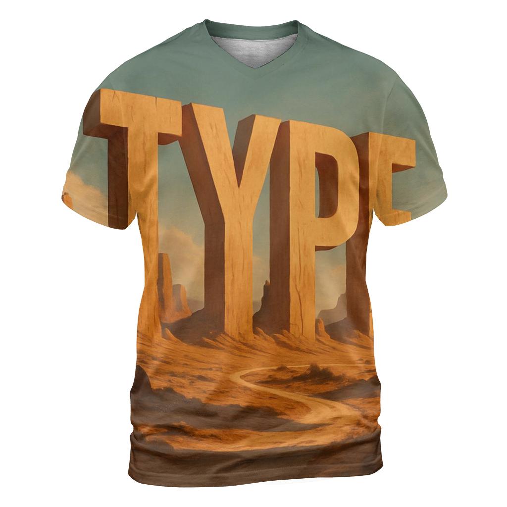 Desert Monolith Typeface Study unique graphic print tees