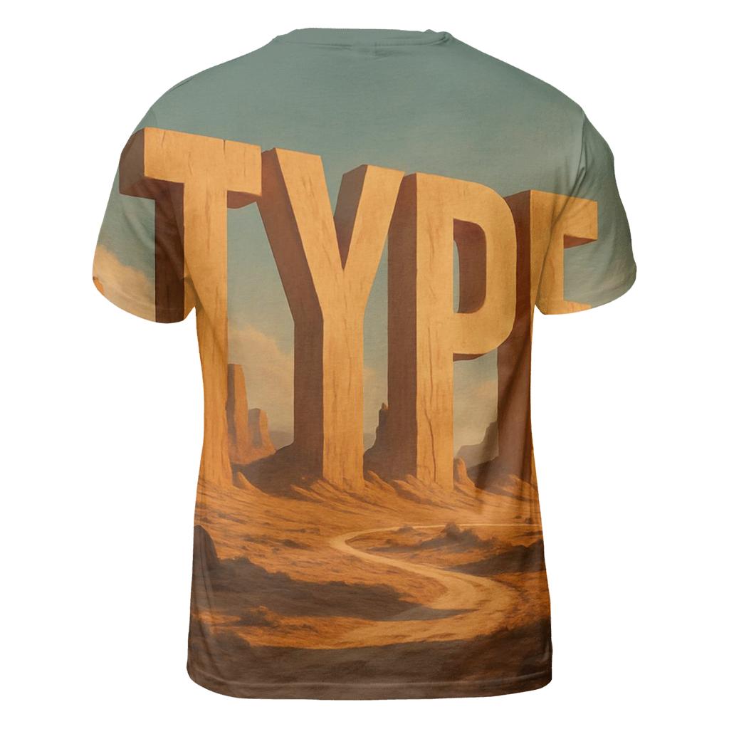 Desert Monolith Typeface Study unique graphic print tees