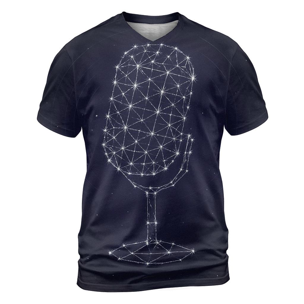 Microphone Constellation Bloom creative print fashion shirts
