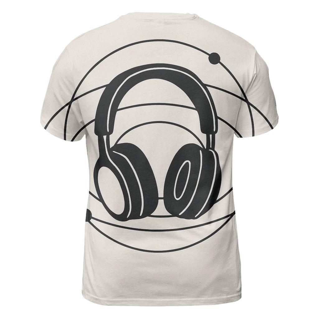 Headphones Orbit Diagram artistic all-over print tops