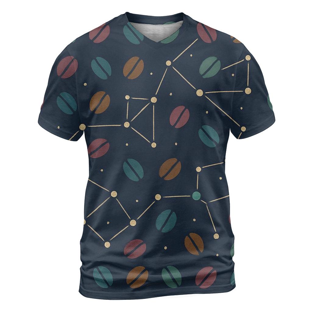 Bean Constellation Grid creative print fashion shirts