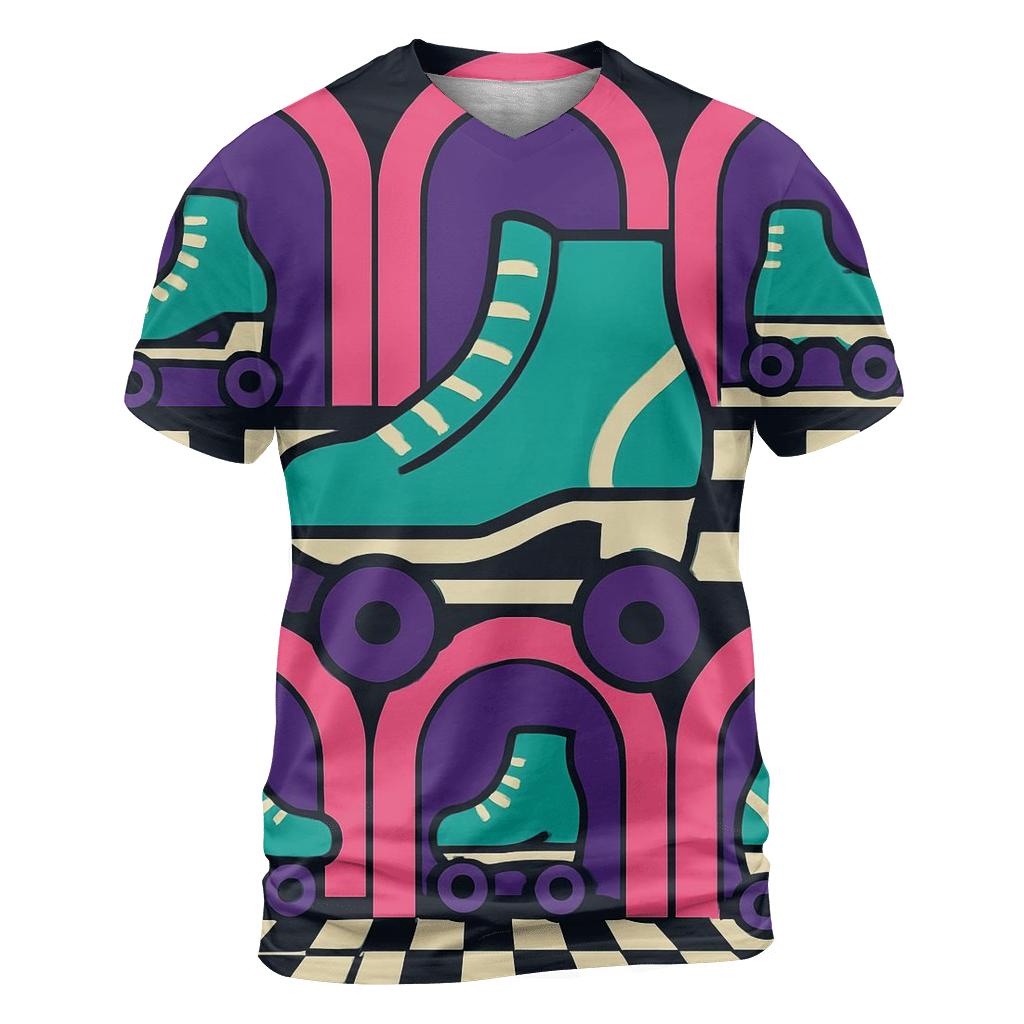 Roller Rink Neon Arches creative print fashion shirts