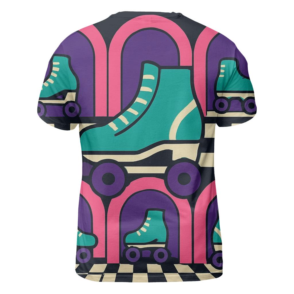 Roller Rink Neon Arches creative print fashion shirts