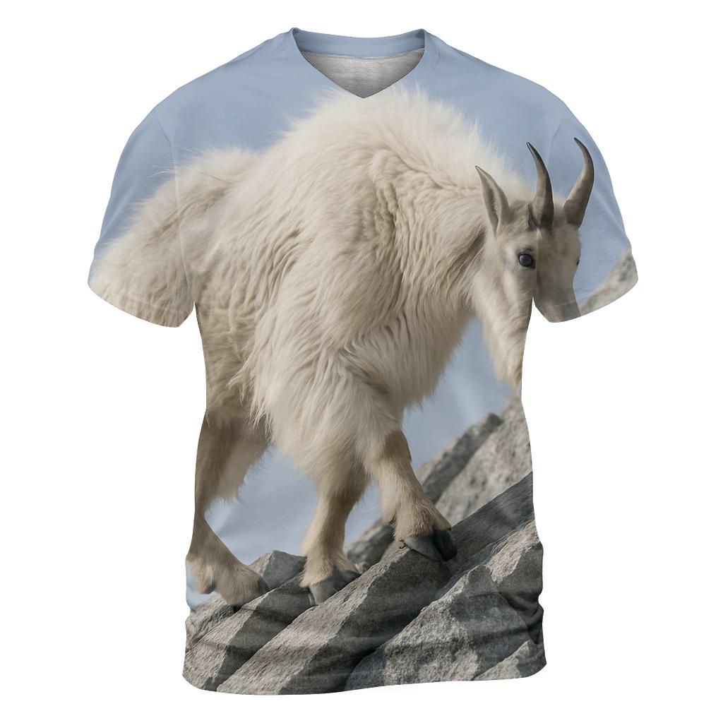 Alpine Scree Traverse Mountain Goat custom all-over print shirts