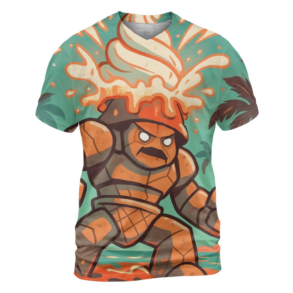 Volcano Gelato Sentinel artistic all-over print tops