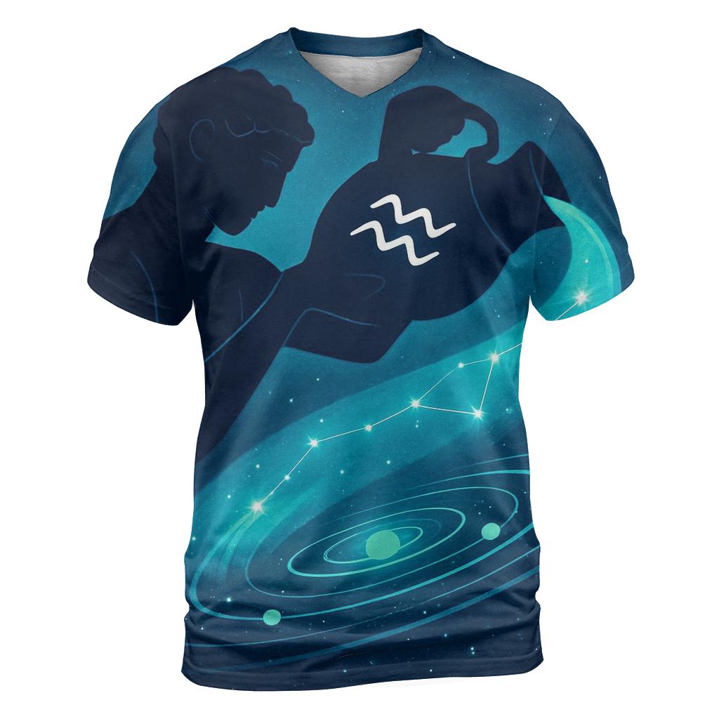 Aquarius Water Bearer Orbit Pour custom all-over print shirts