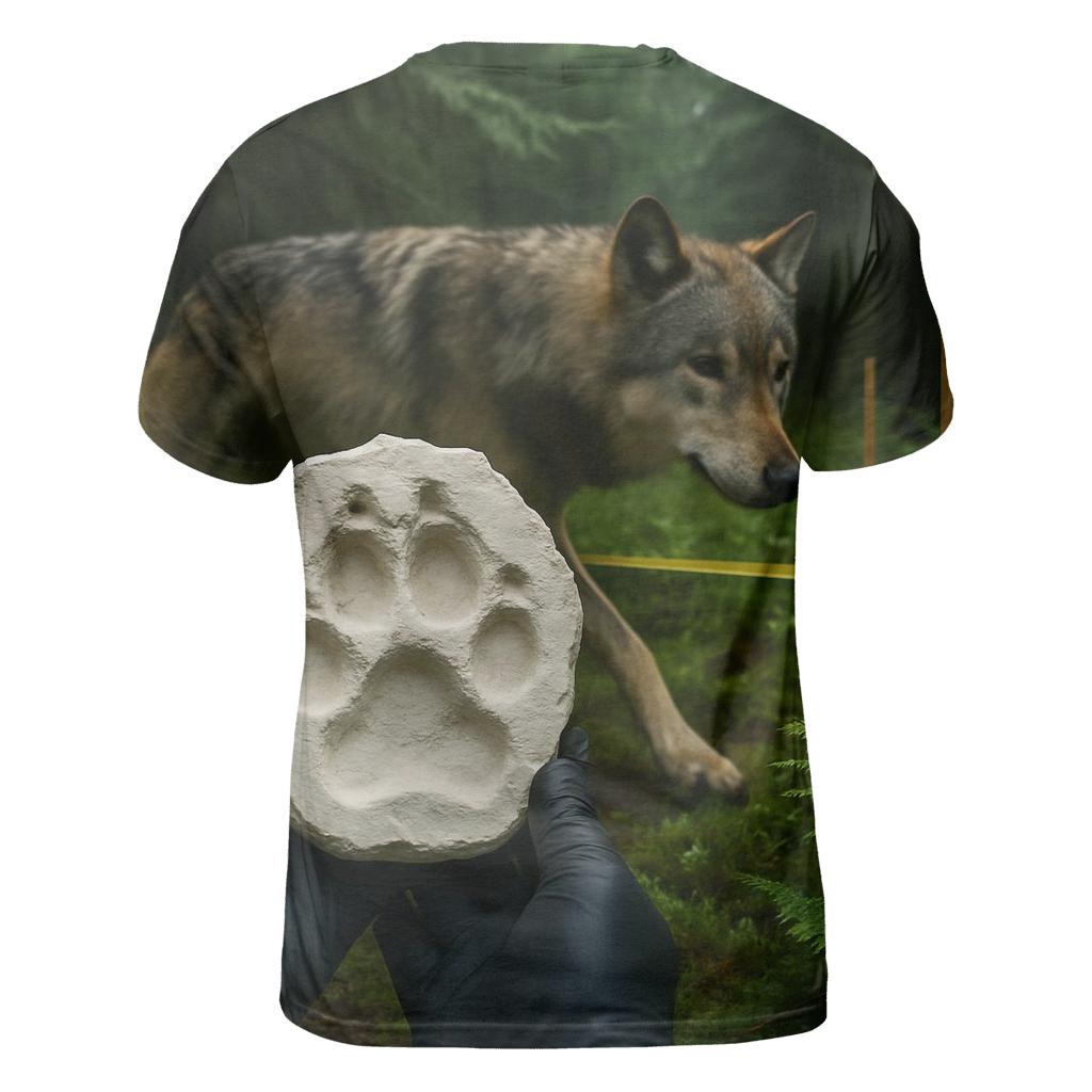 Forest Regeneration Plot With Wolf Track Cast artistic all-over print tops