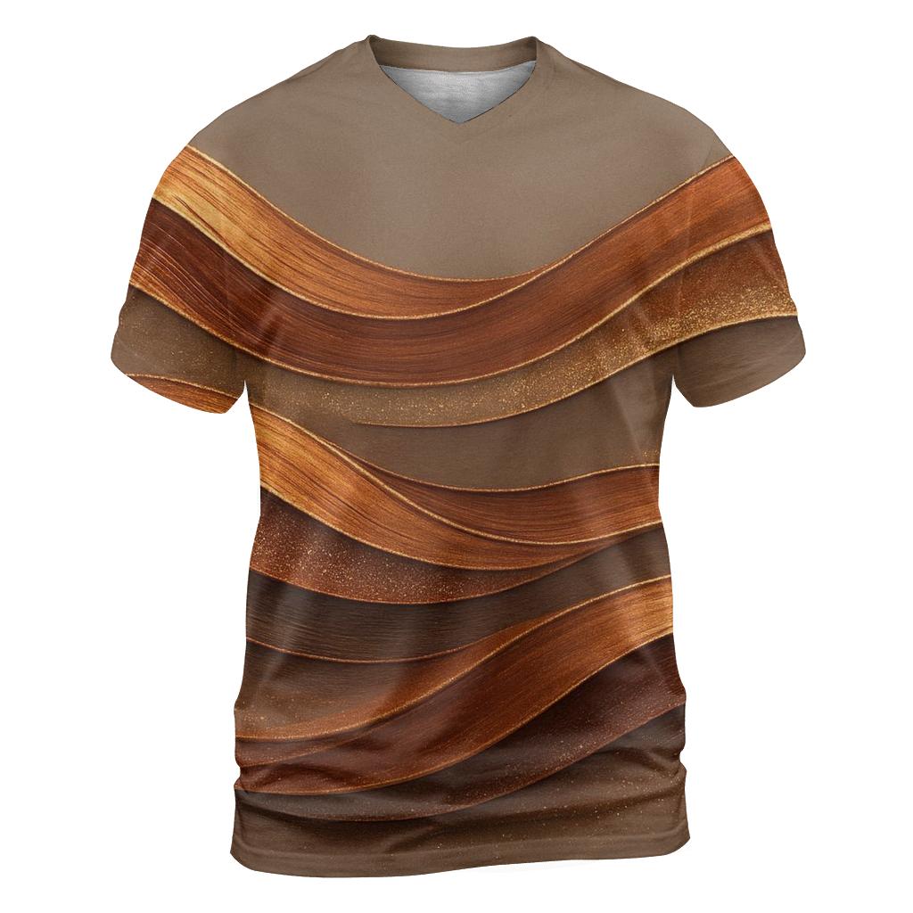 Copper Mirage Dunes artistic all-over print tops