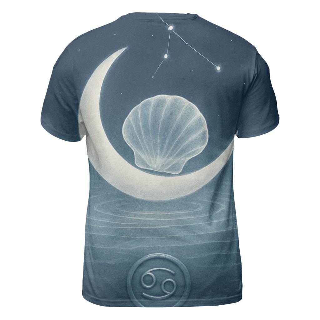 Cancer Crescent Shell Tides Constellation trendy printed shirt styles