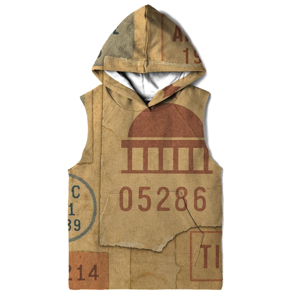 Aged Planetarium Ticket Stub Collage embroidered hoodies