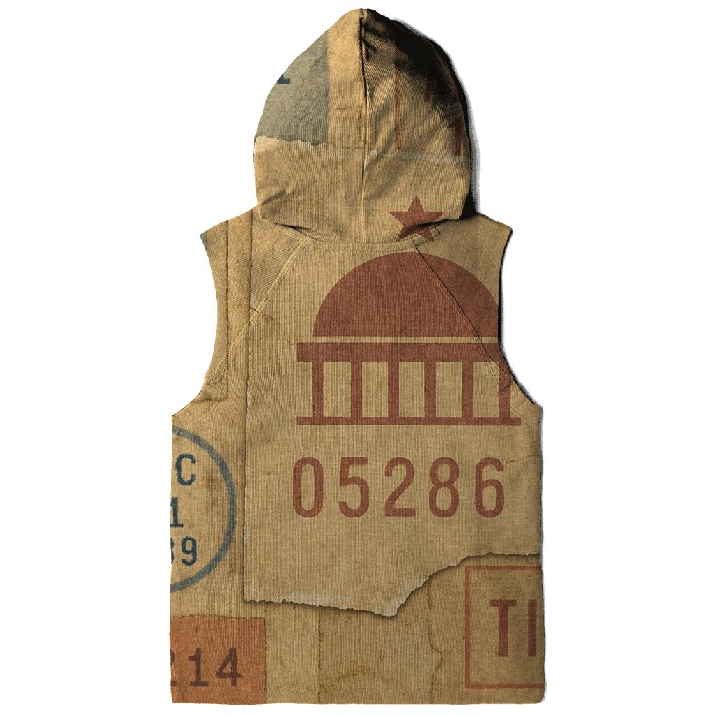 Aged Planetarium Ticket Stub Collage embroidered hoodies